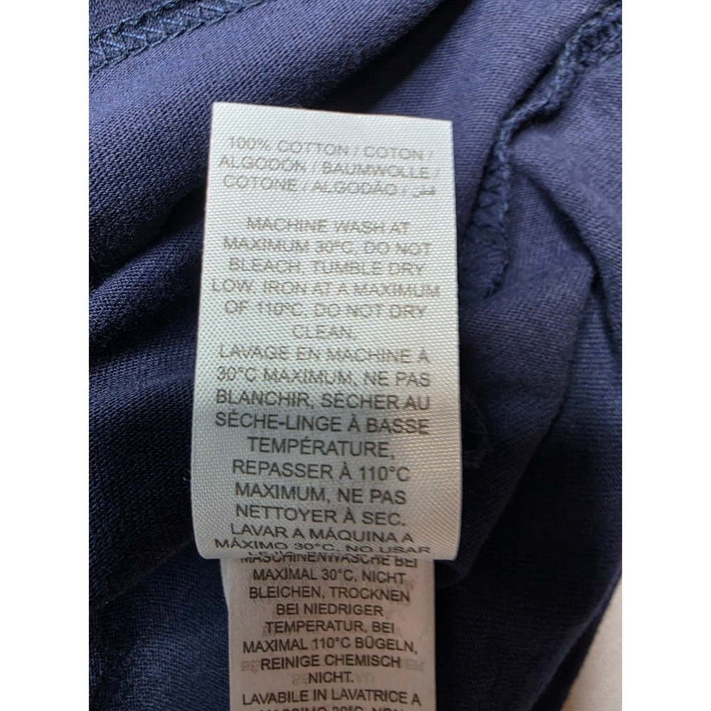 Edikted Shirt Women's Large Blue Graphic 100% Cotton Raglan Sleeve Oversized Fit - Picture 8 of 9